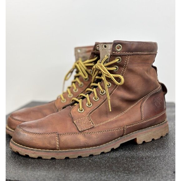 Timberland Originals Earthkeepers Boots Men’s 11 Medium Brown Leather Lace Up - Picture 1 of 16